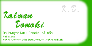 kalman domoki business card