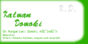 kalman domoki business card